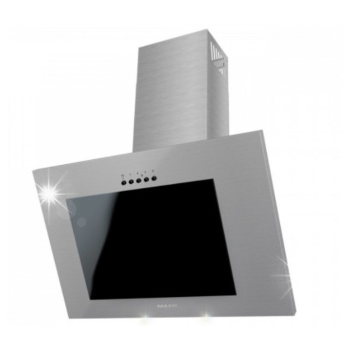 Абсорбатор за вграждане, модел Vertical 2, 60см, цвят сатен, 3 скорости, алуминиев филтър