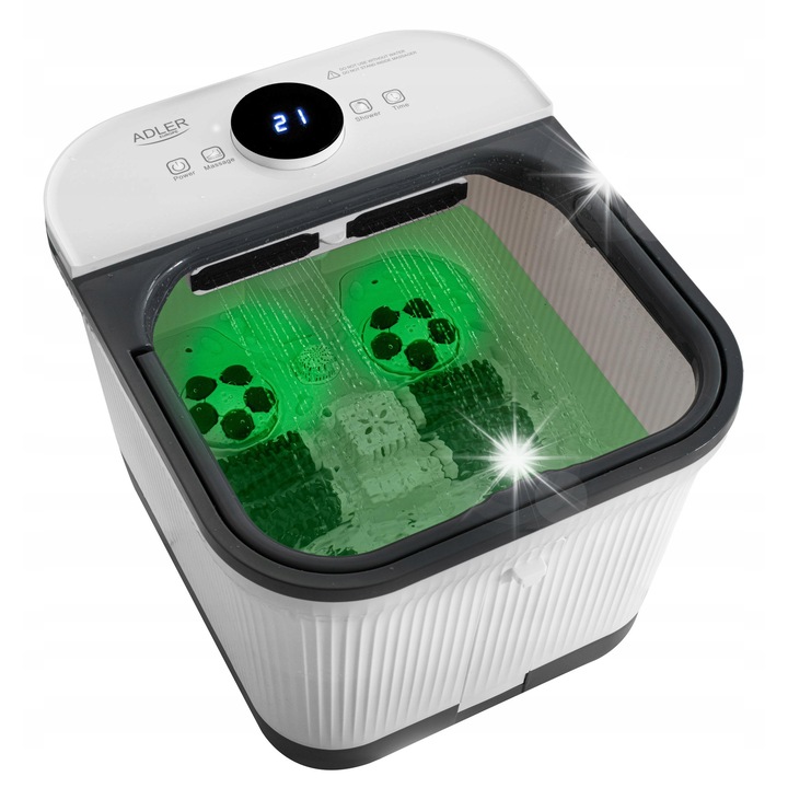 Хидромасажор за крака Adler, 4 ролки, отопление, 16,7L, 500W