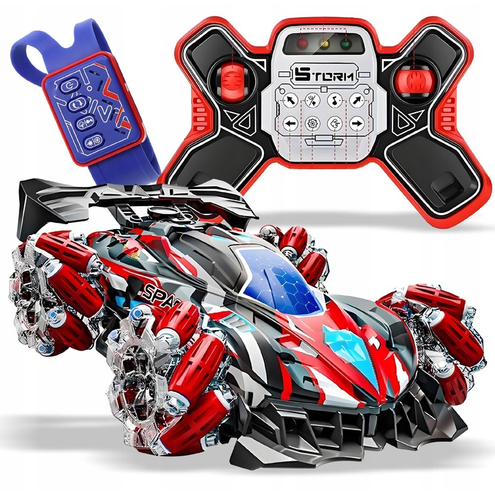 ALLNOEL Távirányítós drift autó, gesztusvezérlés, 4WD, füst effekt, 2 akkumulátor, többszínű