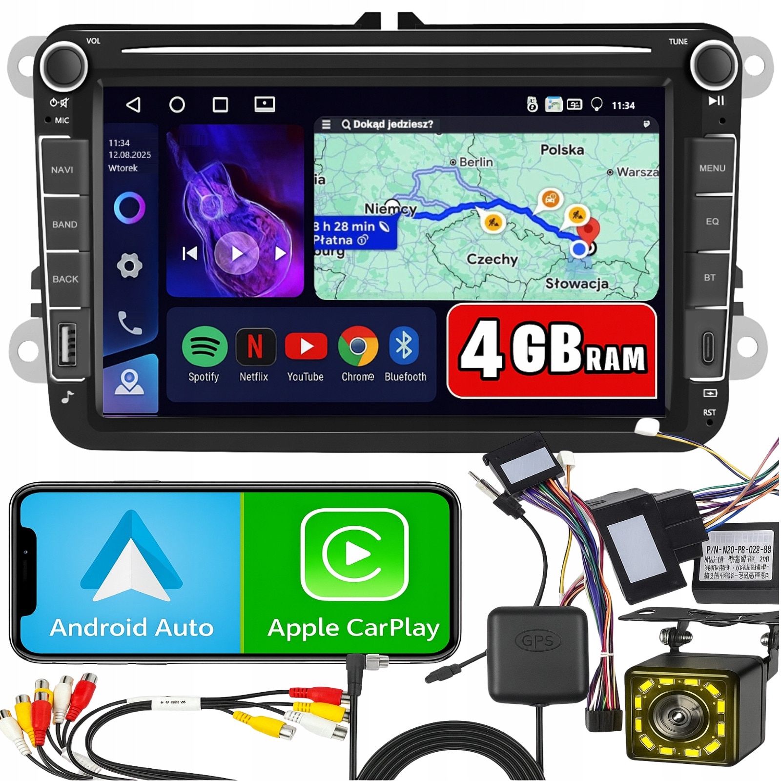 Personal Chiyu Navigation 整体 DVD Navigatie DVD Auto 2DIN Alfa Romeo 159, Android 8.0, 4GB RAM, 32GB