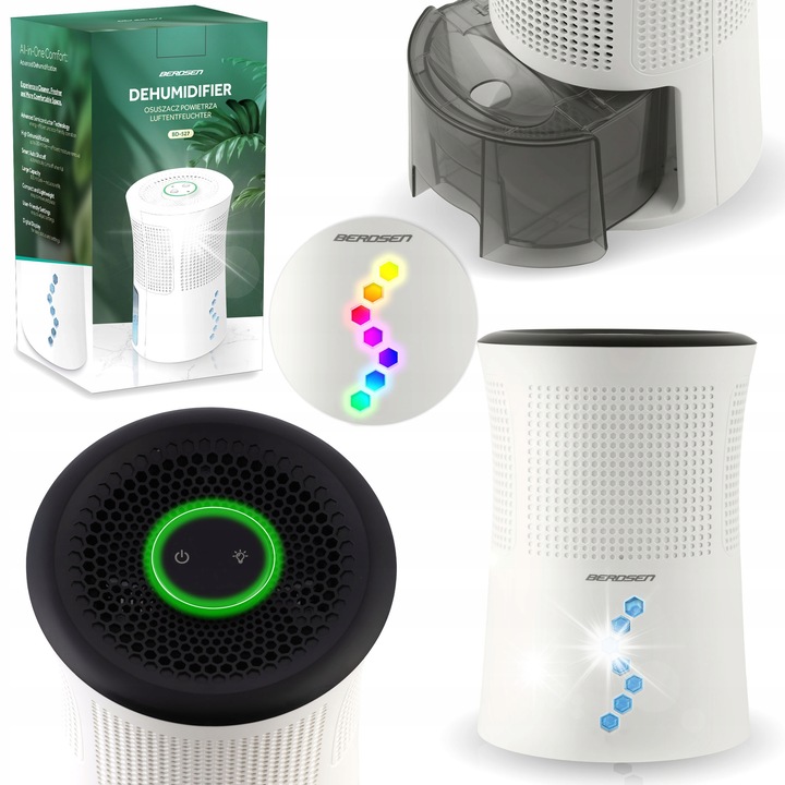 Párátlanító Berdsen BD-527, 250 ml/nap, 500 ml, LED szín, 34 dB