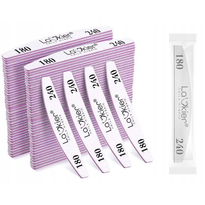 Set 100 Pile cosmetice LODKA 180/240, culoare zebra