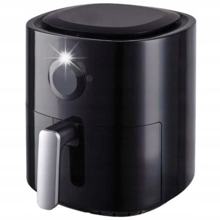 Friteuza cu aer cald, 4L, 1300W, cronometru, neagră