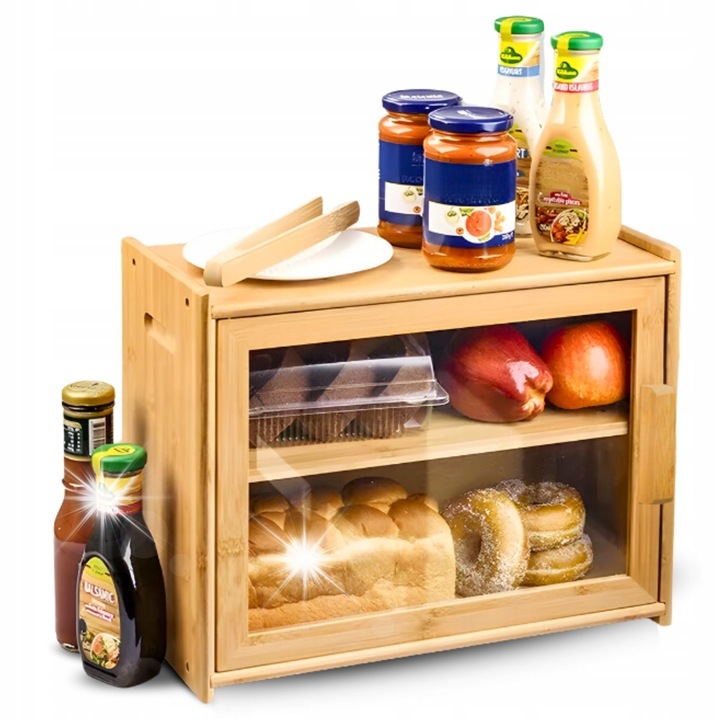 Bambusz rendszerező két szinttel, More&Deco, 40x20x31cm, többszínű