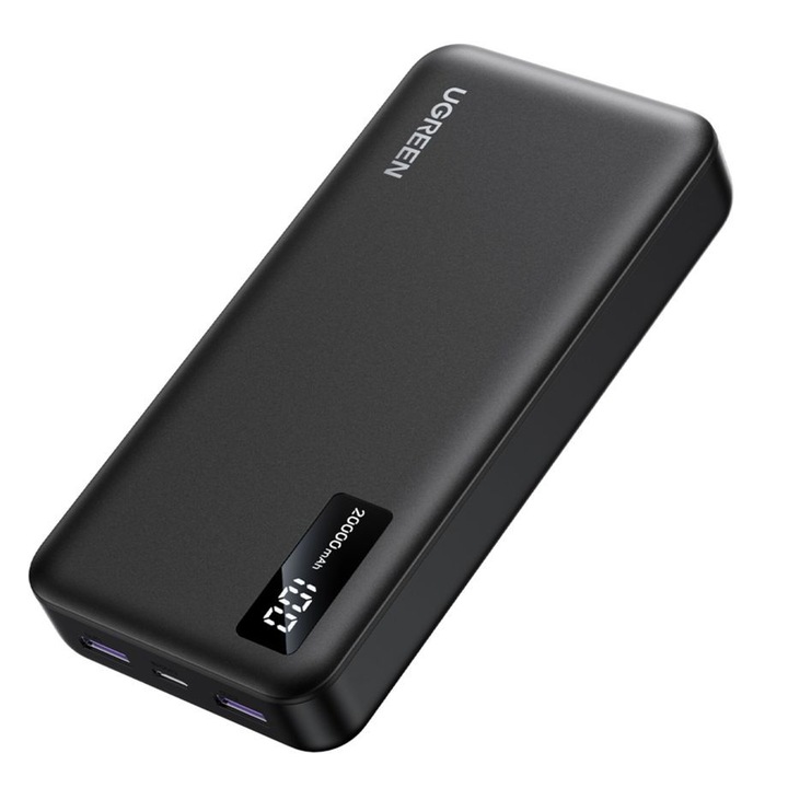 Power bank UGREEN 10000mAh, incarcare rapida, negru