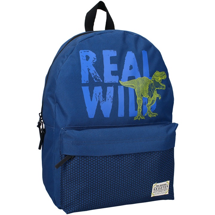 Rucsac copii Vadobag Skooter, albastru inchis, T-Rex, 39x29x12cm