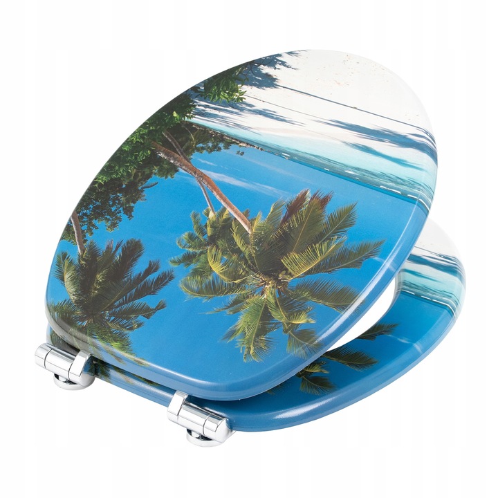 WC ülőke MDF Sevico, F388 modell, lassú záródású rendszerrel, állítható méretek 130x185mm, fehér