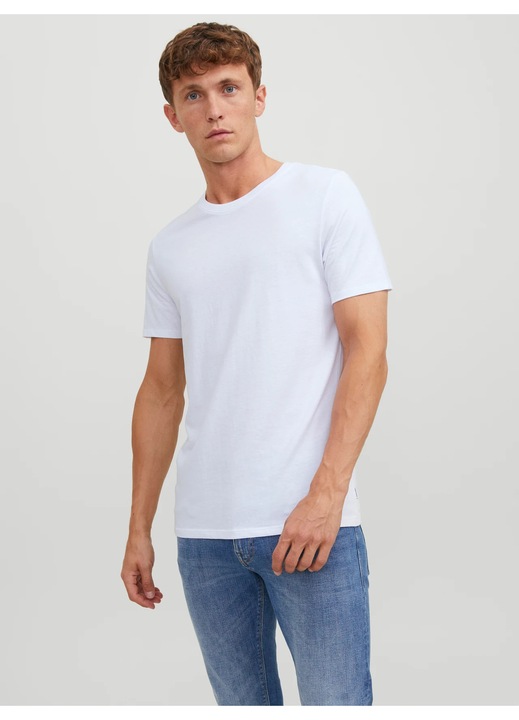 Jack & Jones JORORCHARD Slim Fit Fehér Férfi Póló, L