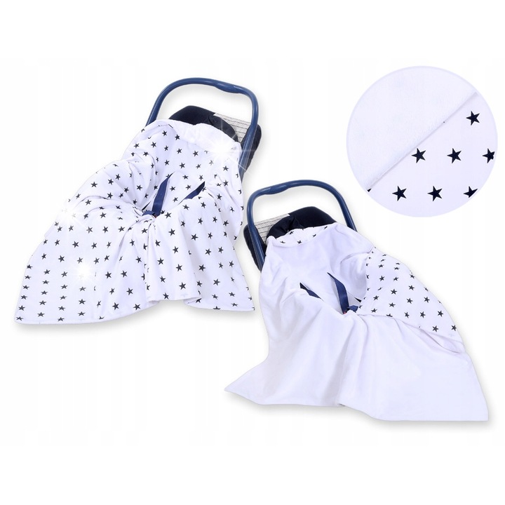 Бебешко одеяло, Bobono, двойно одеяло, 100% памук и minky, 100x100см, многоцветно