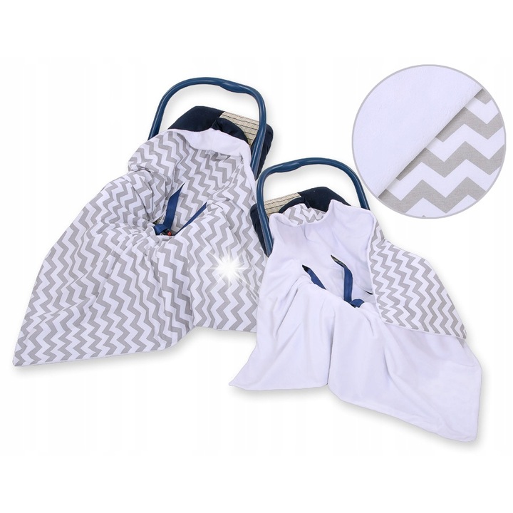 Одеяло за бебета Bobono, модел Chevron, 100% памук, 100x100см, многоцветно, за 0-6 месеца