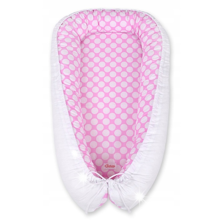 Cocon pentru bebelusi, Bobono, 95x55cm, roz, Premium