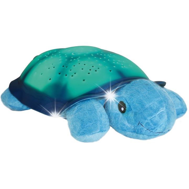 Детска нощна лампа, костенурка, светлинна проекция, 3 цвята, 29x23см