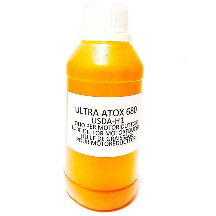 Flacon ulei ATOX 680 USDA-H1 100 ml pentru angrenaje la motoarele cu reductie Reber Artus 1073 Artus