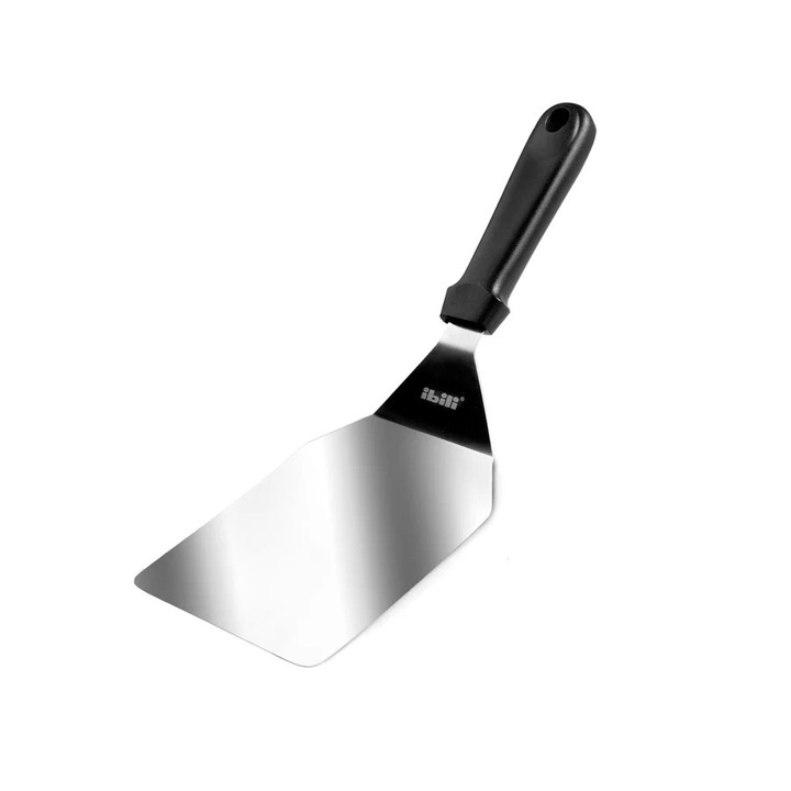 Spatula ortogonală Ibili, oțel inoxidabil, 32x12 cm, negru
