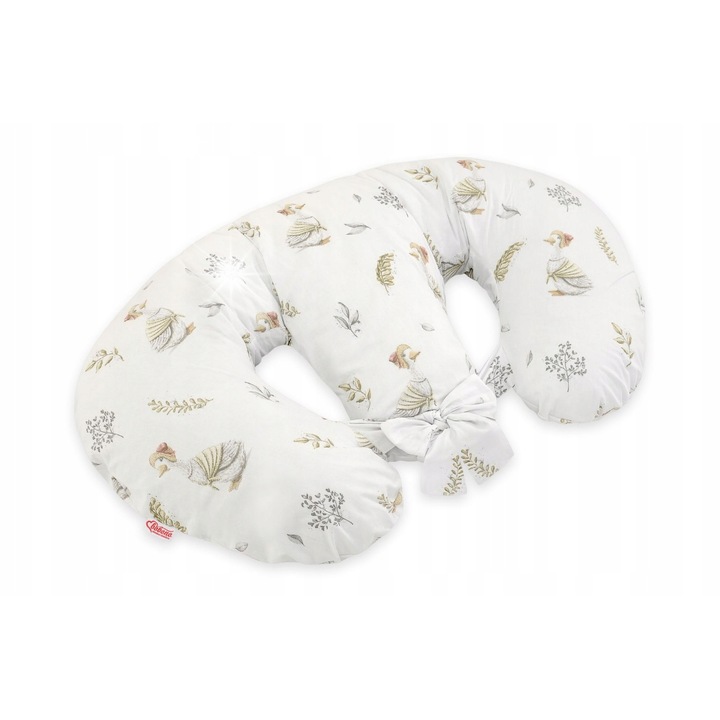 Възглавница за кърмене за близнаци Bobono, 100x55см, антиалергична, със свалящ се калъф