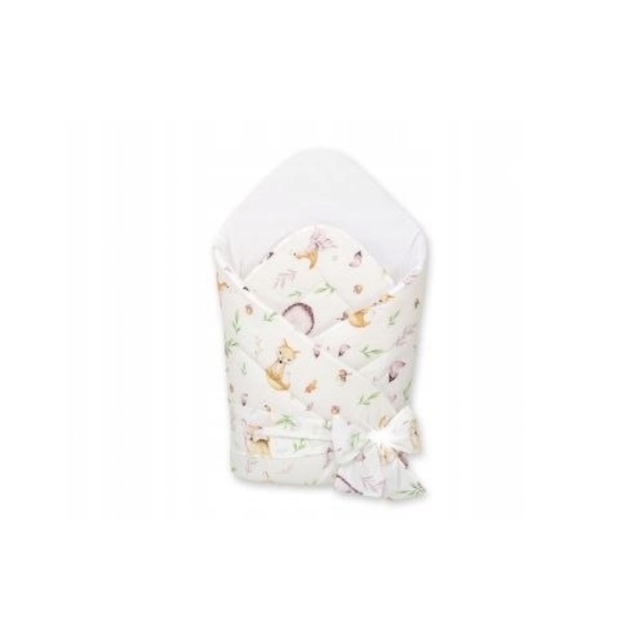 Бебешко одеяло Bobono, 77x77см, 100% памук, розов цвят