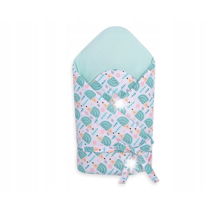 Одеяло за бебета Bobono, 2 в 1, лесно за използване, 77x77см