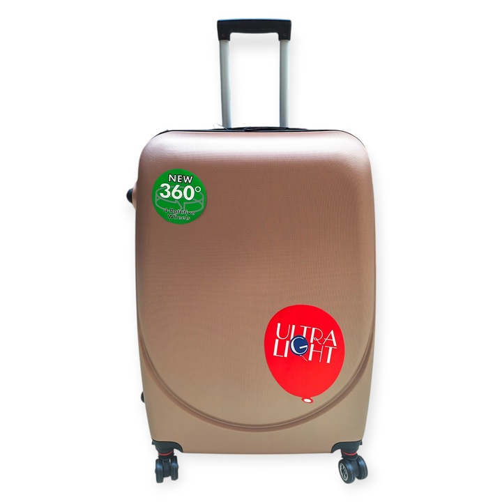 Troler ultra-ușor, rigid, cu roți detașabile-Rosegold-74×46×27 cm