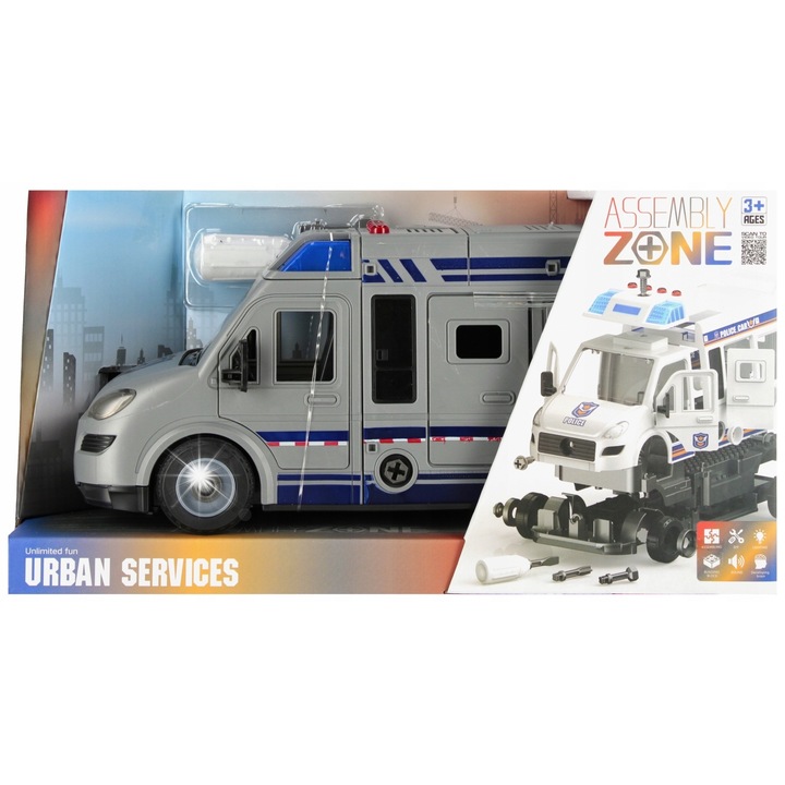 Rendőrautó hang- és fényeffektusokkal