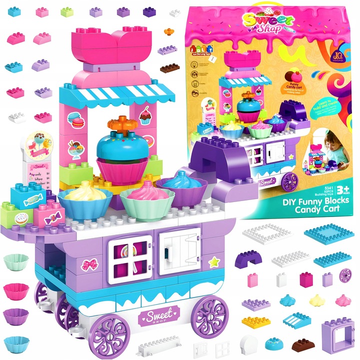 Set de constructie BOUNN, pentru fetite, 3+, multicolor