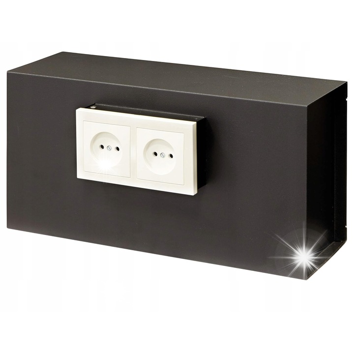 Seif incorporat, 20x40x13cm, alb, 12L, rezistent la foc, cu cheie