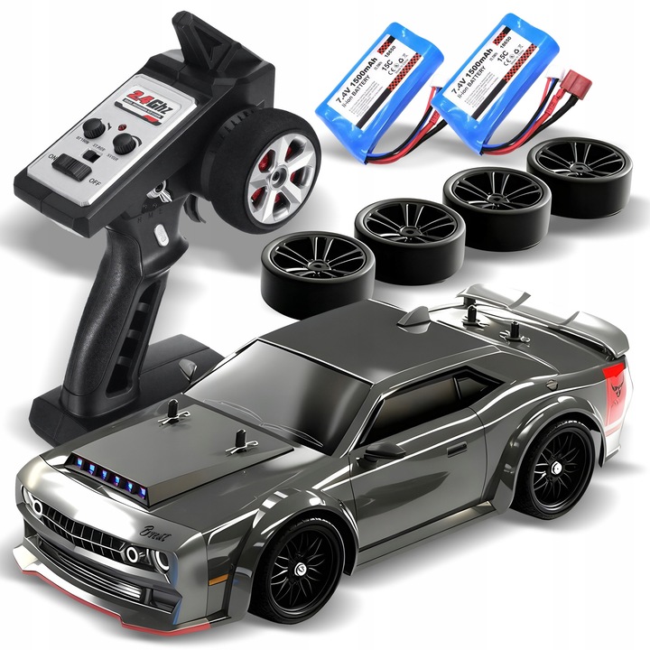 ALLNOEL SG216MAX 4x4 sport RC autó, 80 km/h sebesség, 16x33,5x10cm, 2 akkumulátoros szett