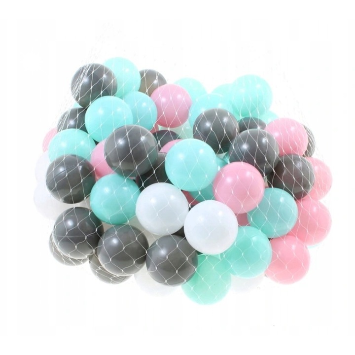 Száraz medence labdákkal, 90x30cm, 200 színes labda, szürke