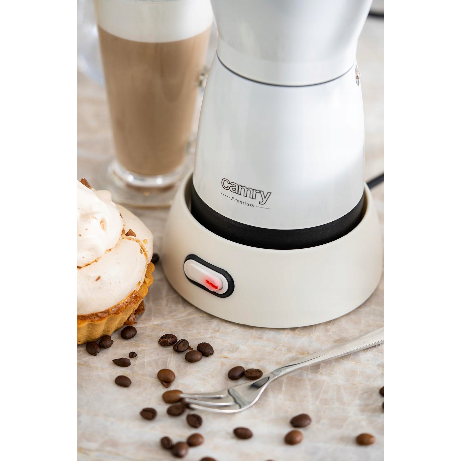 Cafetiere electrica Camry 300ml, 6 cesti espresso, 480W, compacta, alba
