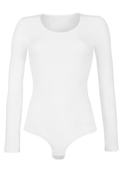 Body brazilian bumbac maneca lunga Cotonella 3506 0001, Alb
