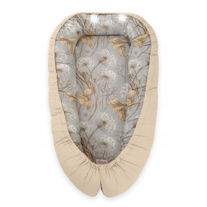 Бебешки пашкул, Bobono, двустранен, 95x55см, многоцветен, 100% памук, ECO FILLBALL