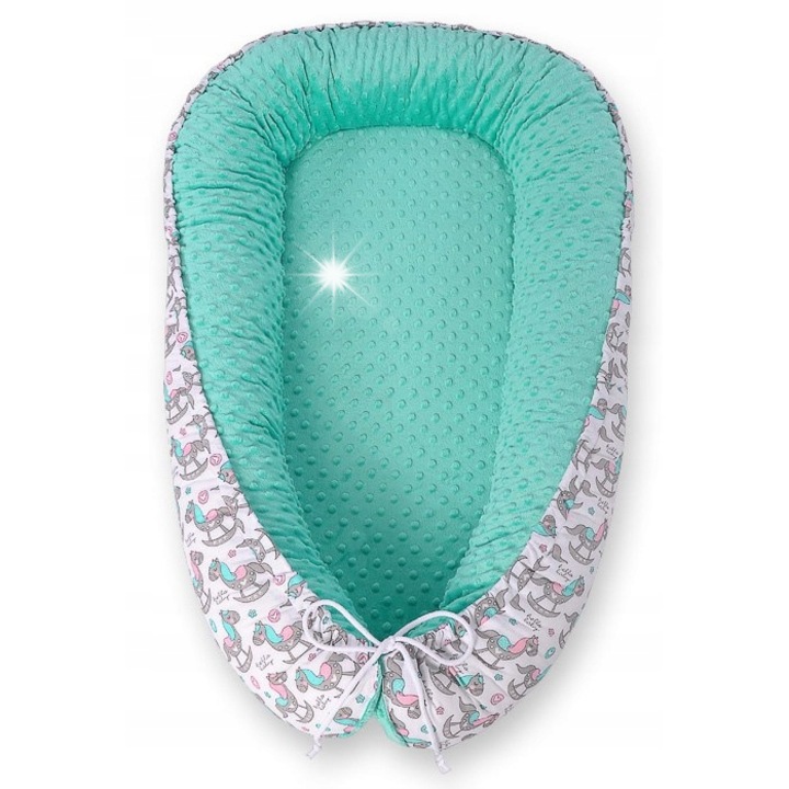 Кошарка за бебета, Bobono, зелена, 95x55см