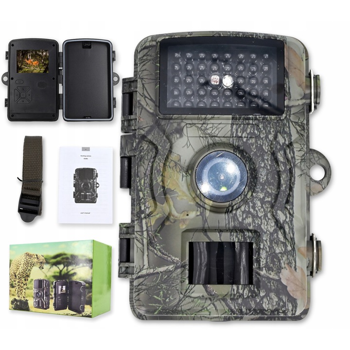 Камера за наблюдение BOUNN фотокапан WiFi801, водоустойчива IP66, Full HD, 13,5x10x6,5см, пълен комплект