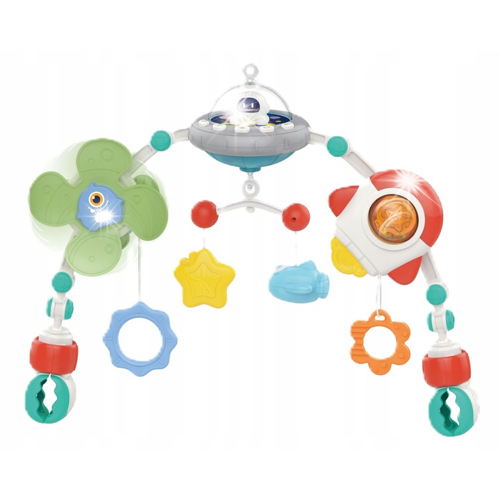 Interaktív 6 az 1-ben körhinta zenével és fényekkel, Bounn, 0+ babáknak, többszínű