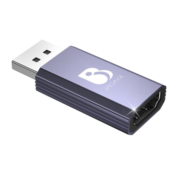 Cablu Adaptor, JADAYA®, Display Port Tata la HDMI 4K mama, 4K60HZ, Convertor DP DisplayPort, Unidirectional, Albastru