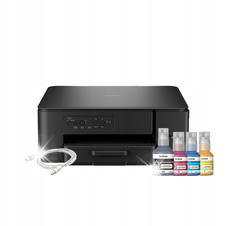 Imprimanta multifunctionala Brother DCP-T430W 3 in 1, wireless, set de cerneala originala, A4, neagra