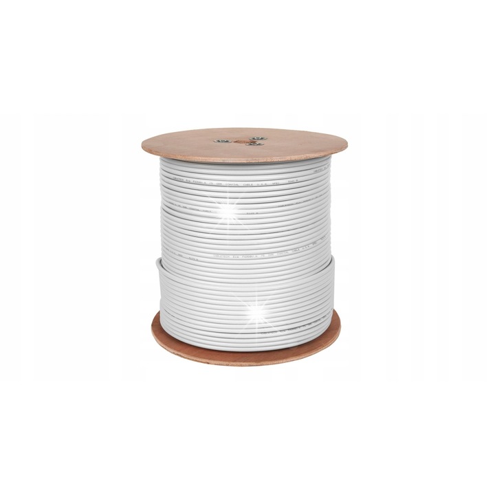 Коаксиален кабел Cabletech F690BV.A 305м, бял, 0,85мм