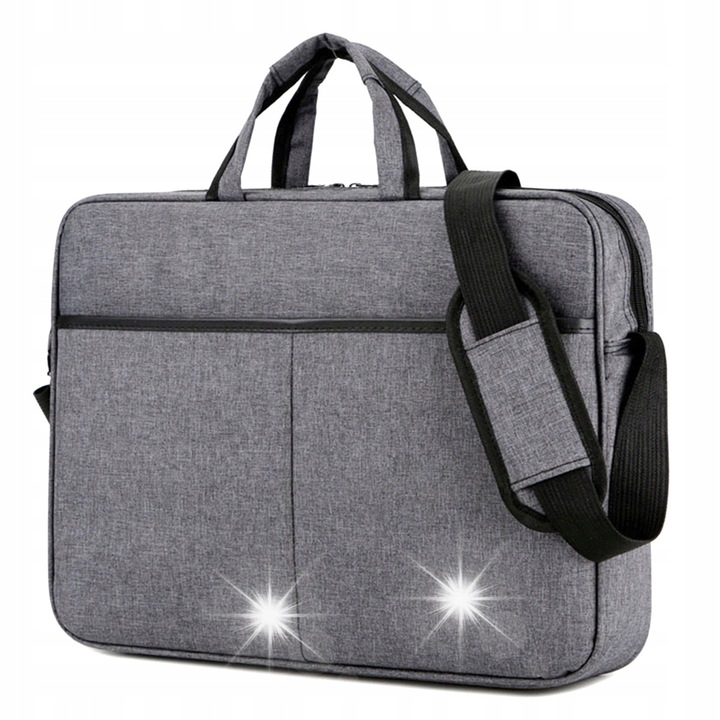 Aptel laptop táska, 15.6", szürke, méretek 41x32x7cm, szett vállpánttal.