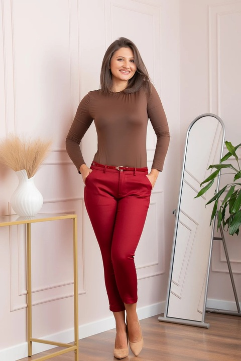 Панталони Blair с конусовидна кройка, Bordeaux