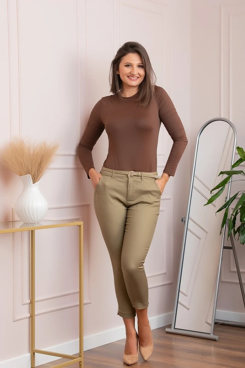 Панталони Blair с конусовидна кройка, Каки