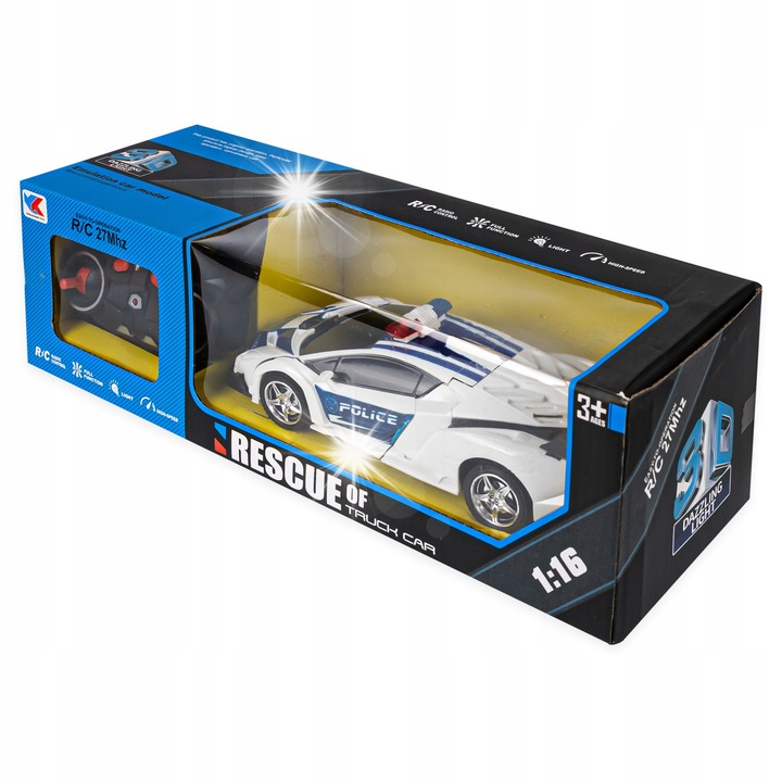 Робот 2 в 1, click4TOYS, трансформация автомобил-робот, светлинни ефекти, 19x9x5cm, 22x9x5cm