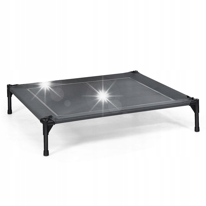 Culcus pentru caini Costway, zapada, 90x81x86cm, material textil, rezistent la apa, cu umbra detasabila