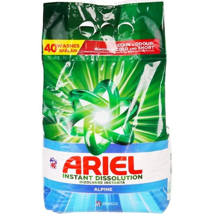 Detergent rufe automat Ariel 2.6kg pudră, culoare Alpine, universal, 40 spalări