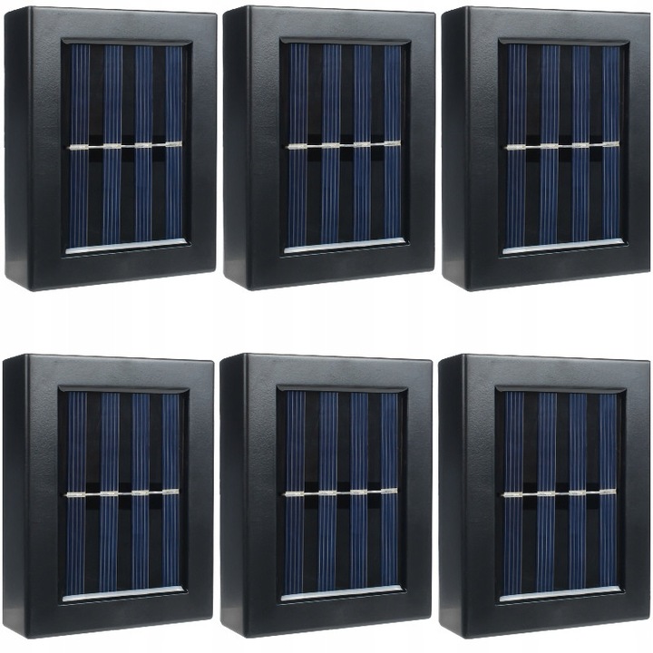 Комплект 6x Външни Соларни Лампи Decorya, Аплик със Сензор, IP65, 4500K, 10x7,5x3см