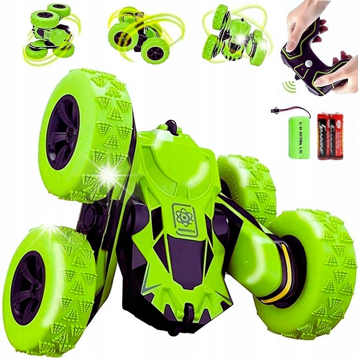 RC Bounn Fancy Stunt kisautó, 4WD, 360°, 16cm, többszínű, komplett szett