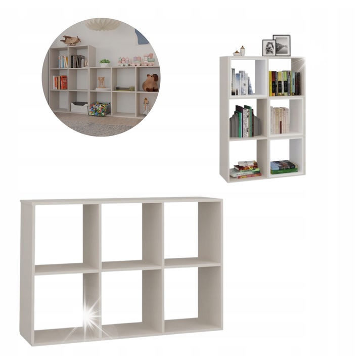 Polcok, szalonpolc, 2x3, kasmír