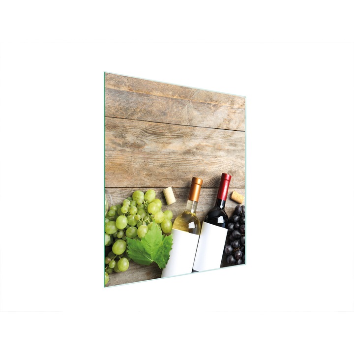 TMK ArtDeko üveg tűzhelyvédő lap, 45x52 cm, többszínű, sokoldalú felhasználás