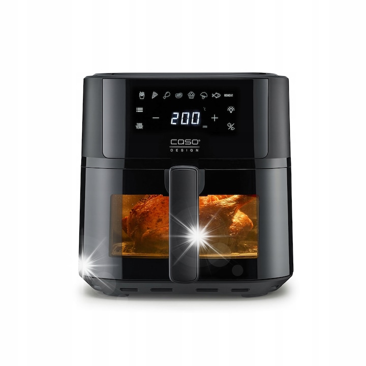 Friteuza Teesa AIR FRYER DUAL POT XXL 2x4L 2700W, 7 programe, negru, 370x298x400mm