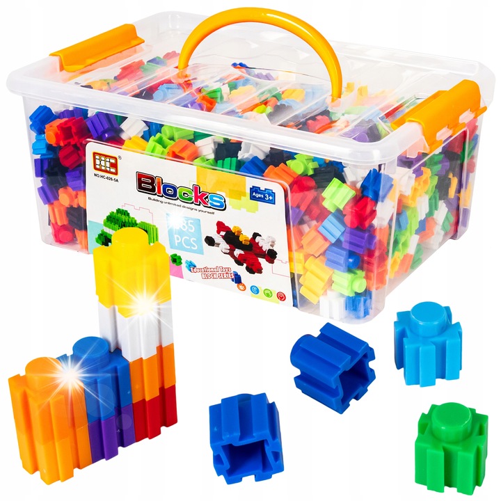 Строителен комплект click4TOYS, 885 елемента, многоцветен, 28,5x20x12см