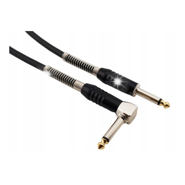 Инструментални кабели комплект 5м, Reds Music, жак моно 6.3мм, черен