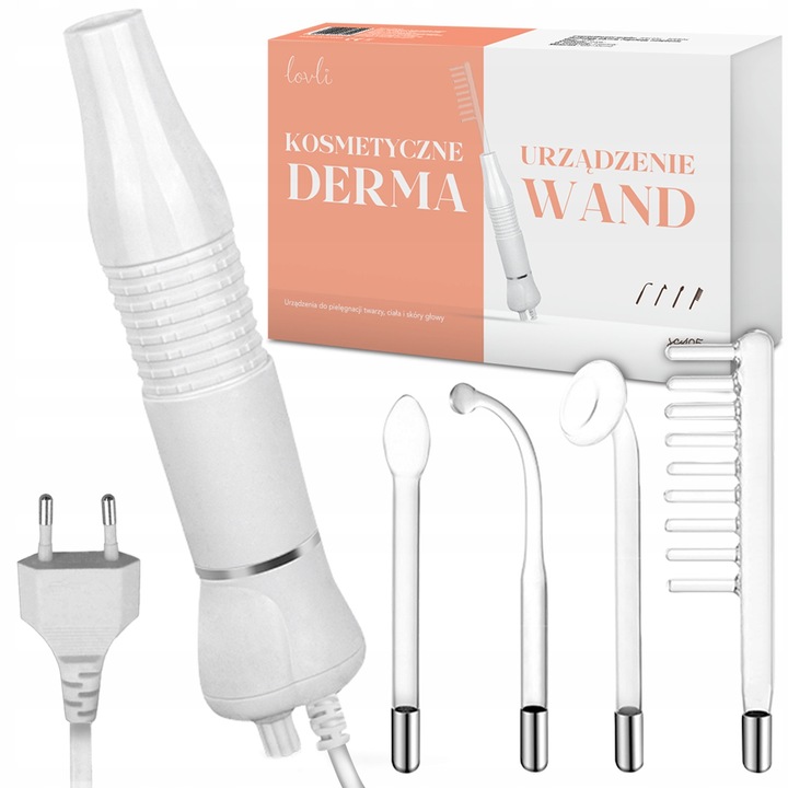 Derma Wand Renew Force, arcápoló és testápoló készülék, 4 cserélhető fej, fehér, 23,5x4x4cm